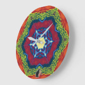 ベスパー万華鏡のように千変万化するパターン ラージ壁時計 (傾斜)