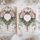 ベスポケフローラバタフライ結婚アールヌーボーズ 招待状