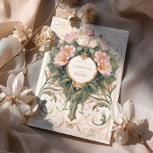 ベスポケフローラバタフライ結婚アールヌーボーズ 招待状