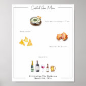 ベスポ図解入りの、写真付きのケ |の結婚メニューポスター ポスター (正面)