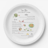 ベスポ図解入りの、写真付きのケ |タコバー結婚のメニュー ペーパープレート (正面)