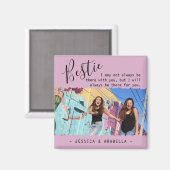 ベスモダンティ引用文フォトパーソナライズされたBFF マグネット (正面/裏面)