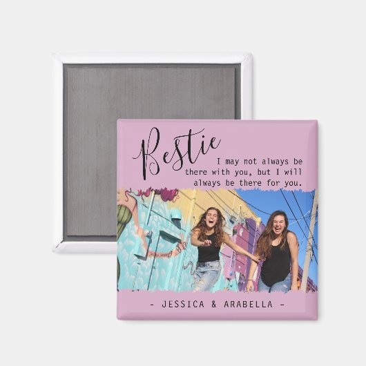 ベスモダンティ引用文フォトパーソナライズされたBFF マグネット (正面/裏面)