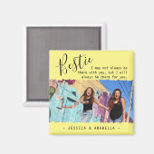 ベスモダンティ引用文フォトパーソナライズされたBFF マグネット (正面/裏面)