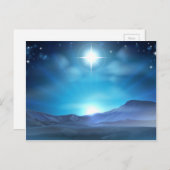 ベスレヘムのクリスマスの出生の星 シーズンポストカード (正面/裏面)