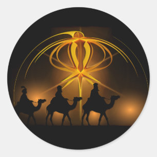 ベスレヘムのクリスマスの賢者の金星 ラウンドシール