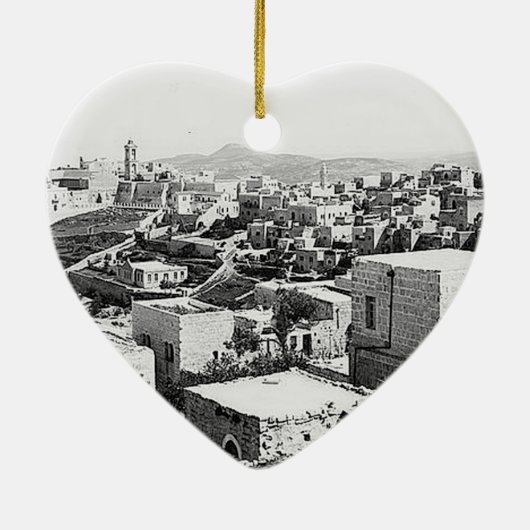 ベスレヘムのヴィンテージのイメージ セラミックオーナメント (裏面)