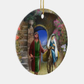 ベスレヘムの倍オーナメントへの旅行は味方しました セラミックオーナメント (右)
