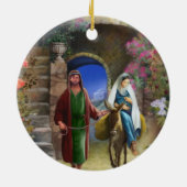ベスレヘムの倍オーナメントへの旅行は味方しました セラミックオーナメント (裏面)