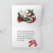 ベスレヘムの挨拶状の星(あなたの写真を加えて下さい) シーズンカード (内部)