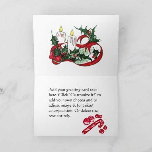 ベスレヘムの挨拶状の星(あなたの写真を加えて下さい) シーズンカード (内部)