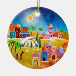 ベスレヘムx-masのオーナメント上の星 セラミックオーナメント