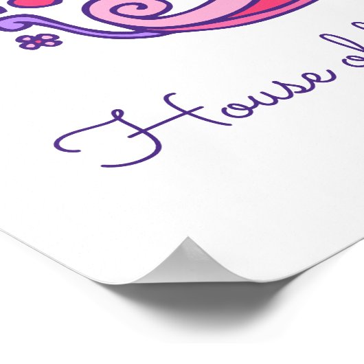 ベス B のイニシャル落書きアート名前の意味 ポスター (角)