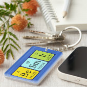 ベズミル周期テーブル名キーリング キーホルダー (正面右)