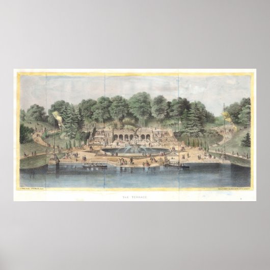ベセスダテラスセントラルパークヴィンテージアートワーク ポスター (正面)