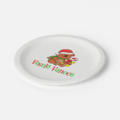 ベセレヴァノチェチェコクリスマスベアプレート ペーパープレート (アングル)