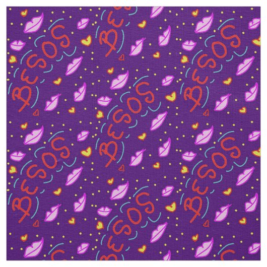 ベソス背景キス紫の背景 ファブリック (見本)