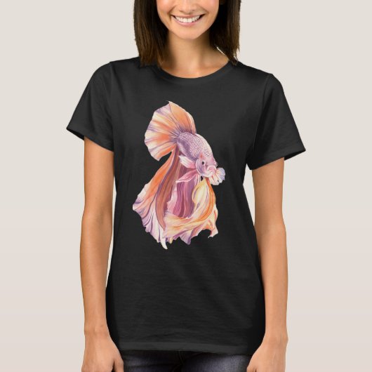 ベタの水彩画 Tシャツ (正面)