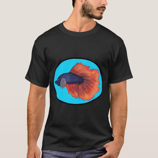 ベタの魚 Tシャツ (正面)