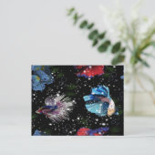 ベタカラフル魚 ポストカード (スタンド正面)