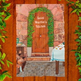 ベタニーの台所の聖マルタ キッチンタオル