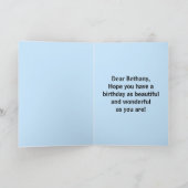 ベタニーテキサス州ブルーボンネットハッピーバースデー カード (内部)