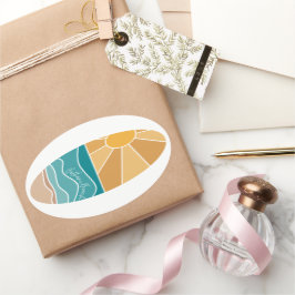 ベタニービーチサンセットステッカー 楕円形シール