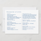 ベタニービーチブルー結婚のウェルカム旅程 サンキューカード (裏面)