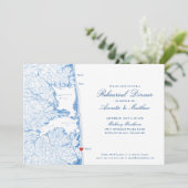 ベタニービーチDEマップネイビーブルーリハーサルディナー 招待状 (スタンド正面)