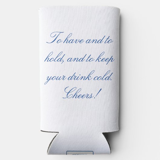 ベタニービーチDEマップネイビーブルー結婚式の引き出物ドリンク スリム缶クーラー (裏面)