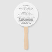 ベタニー伝統的エレガントな結婚式プログラム ハンドファン (裏面)