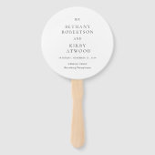 ベタニー伝統的エレガントな結婚式プログラム ハンドファン (正面)