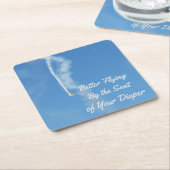 ベターコ飛んでいるースター スクエアペーパーコースター (アングル)