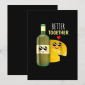 ベター・トゥギャザー - 愛らしいワインとチーズのユーモア シーズンカード (正面/裏面)