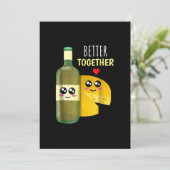 ベター・トゥギャザー - 愛らしいワインとチーズのユーモア シーズンカード (スタンド正面)