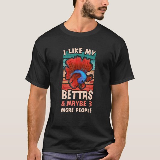 ベタ シャム闘魚が好き Tシャツ (正面)