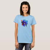 ベタ / シャム闘魚 ラブ Tシャツ (正面フル)