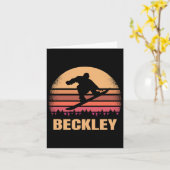 ベックリーウェストバージニアスノーボーディングアウトドアヴィンテージ カード (黄色い花)