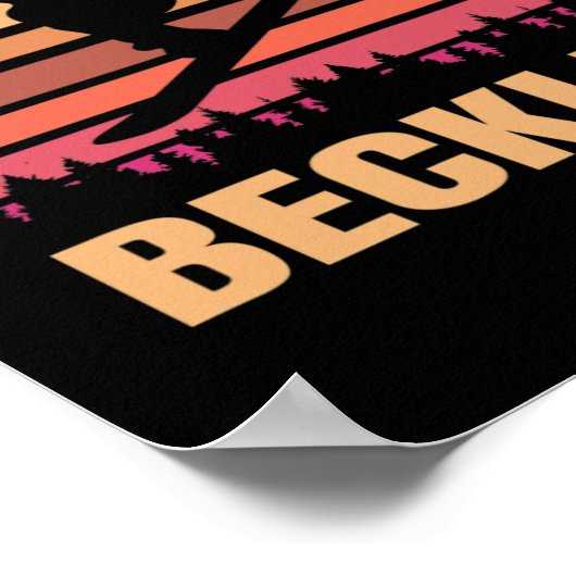 ベックリーウェストバージニアスノーボーディングアウトドアヴィンテージ ポスター (角)