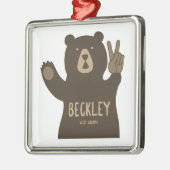 ベックリーウェストバージニアピースベア メタルオーナメント (左)