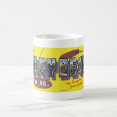 ベックリーWVのヴィンテージの郵便はがきのマグからの挨拶 コーヒーマグカップ (中央)