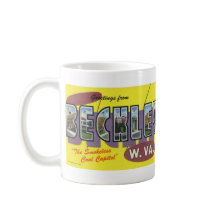 ベックリーWVのヴィンテージの郵便はがきのマグからの挨拶