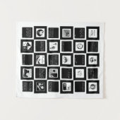 ベック・ハガ・ハイコントラスト「世界へようこそ」 タペストリー (正面(横))