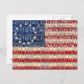 ベッシーロス米ヴィンテージ旗免許プレートアート ポストカード (正面/裏面)