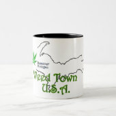 ベッセマーミシガン,ウィードタウンUSAコーヒーマグ ツートーンマグカップ (中央)