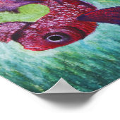 ベッタの魚の水色 ポスター (角)