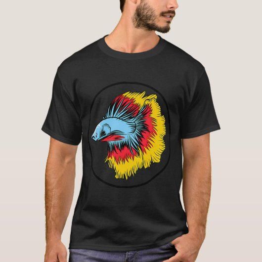 ベッタフィッシュのアートが面白い Tシャツ (正面)