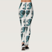 ベッタフィッシュティール（緑がかった色）グリーンアートピーストレーニングレギンス レギンス (裏面)