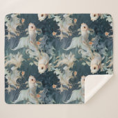 ベッタフィッシュブルーホワイト シェルパブランケット (正面(横))