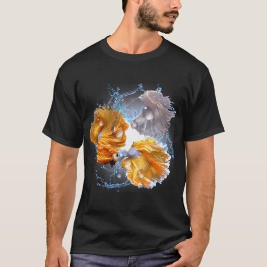ベッタフィッシュ愛好家のための大胆なベタの芸術 Tシャツ (正面)